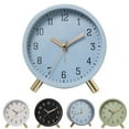 thumbnail image 3 of Réveil Quartz Simple Silencieux de Bureau Rond Créatif Horloge de Table, 3 of 4