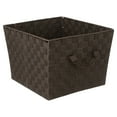 thumbnail image 6 of Whitmor Woven Strap Storage Tote Basket - Espresso with Cream Liner - 13" x 15" x 10", 6 of 8