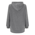 thumbnail image 3 of Gubotare Womens Jacket Full Zip Women's Long Jacket Full Zip French Terry Quarter-Zip Top (Grey,5XL), 3 of 5