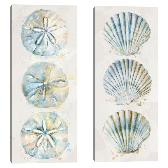 Shell Panel I & II by Studio Arts Set of 2 Canvas Prints