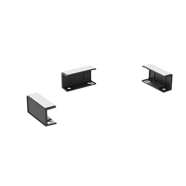 3 Pcs Rangement de Clavier pour Ordinateur Portable sous le Bureau Organisateur de Rangement Créatif Noir