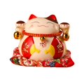 thumbnail image 3 of GUOOL Cute Cat Money Bank Animal Statue Sculpture Money Box Ceramic Ornament for C, 3 of 9