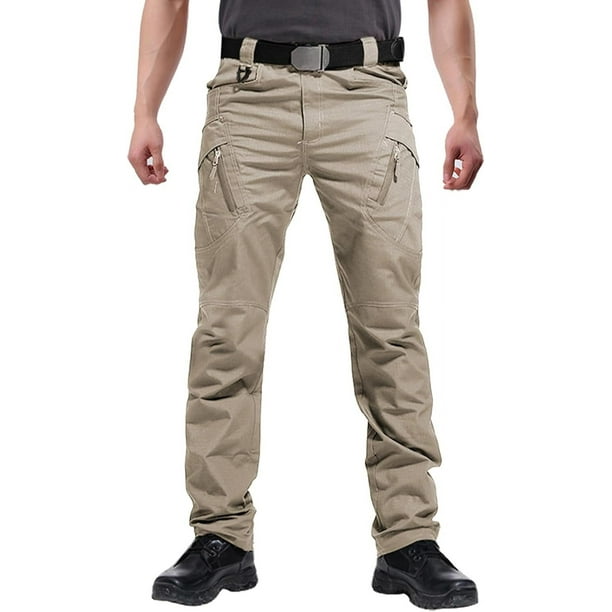 Hiwise Pantalones tácticos Ripstop para hombre, pantalones cargo elásticos resistentes al agua, pantalones de trabajo de senderismo EDC ligeros y duraderos