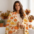 thumbnail image 7 of Autumn Thanksgiving Flannel Throw Blanket, Cute Fall Patterns Plushs Blanket, Super Soft Warm Blankets for Sofa Bed Camping Warm Light Weight Cover (27.6" x 39.4"), 7 of 7