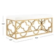 thumbnail image 5 of SAFAVIEH Fleur Modern Glam Rectangle Bench, Cream/Gold, 5 of 7