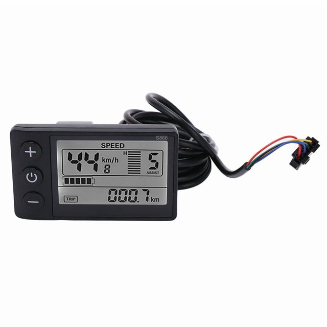 Pantalla LCD para Bicicleta Eléctrica S866, Medidor de 24 V, 36 V y 48 V, Panel de Control para Patinete Eléctrico con Enchufe SM, Pantalla LCD para Bicicleta Eléctrica