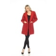thumbnail image 6 of Simply Couture Plus size Women's Notched Lapel Long Sleeve Buttoned Classic Winter Long Coat, 6 of 6