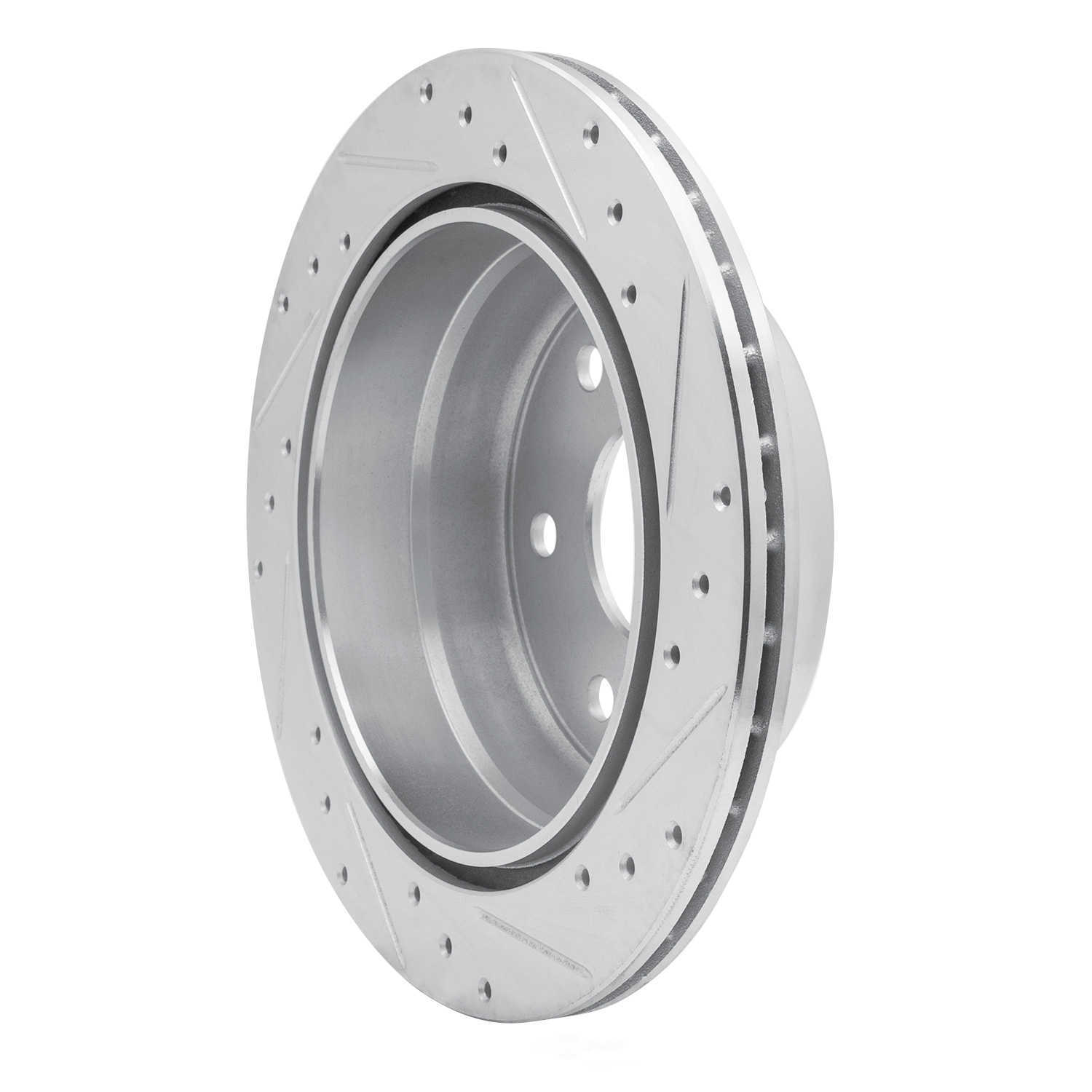 Dynamic Friction Company 631-48037L DFC Brake Rotor - Drilled And Slotted - Silver