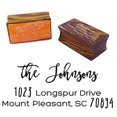 thumbnail image 1 of Personalized Wood Mounted Rubber Stamp Custom Family Address Stamp Invitation Gift, 1 of 3