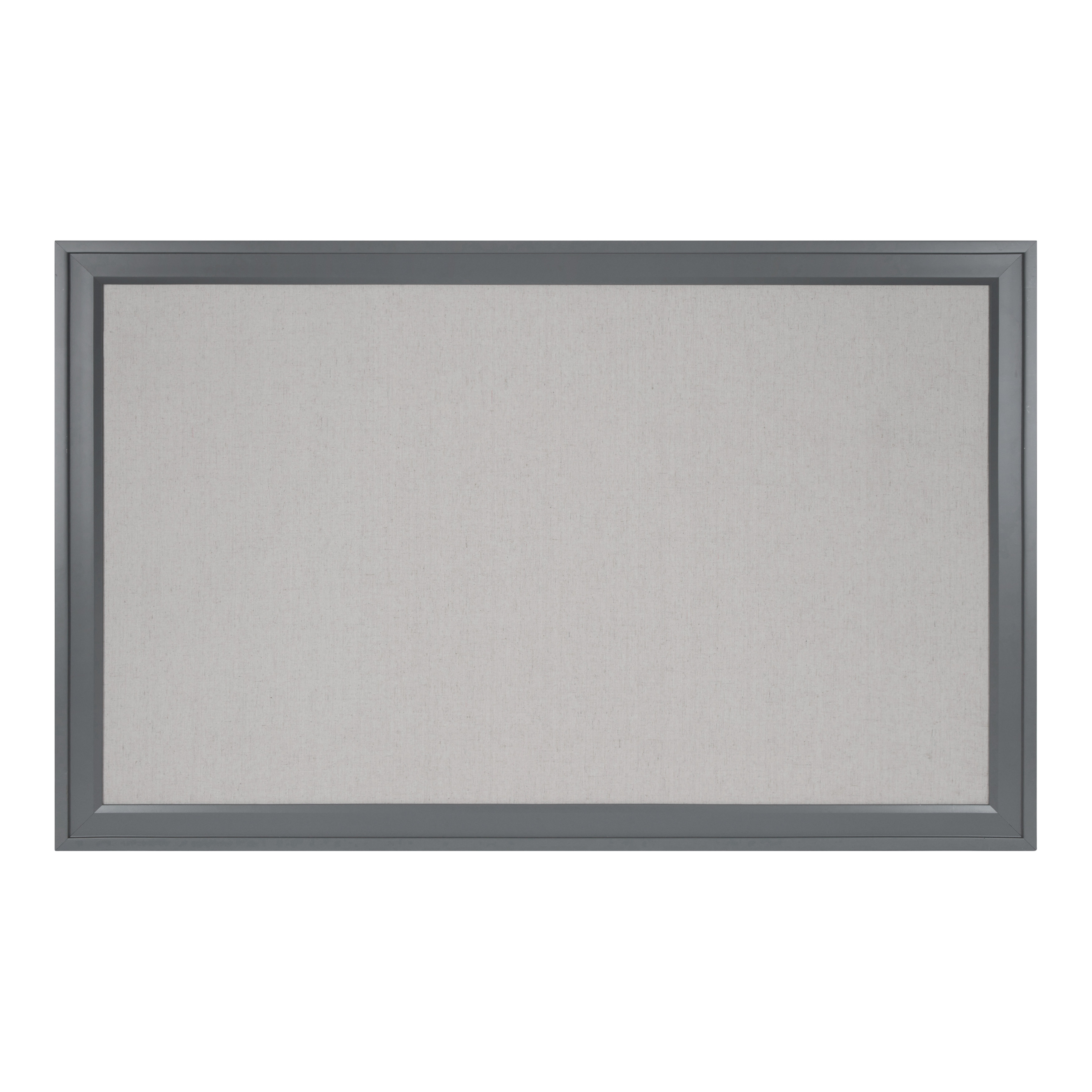 DesignOvation Bosc Transitional Fabric Pinboard, 27.5 x 43.5, Gray, Linen Bulletin Board for Wall