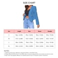 thumbnail image 1 of Women  Jackets, Comfortable Breathable Women Casual Work Blazers Long Sleeve Open Front Polyester Pure Color  For Date For Work Blue XL, 1 of 5