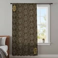 thumbnail image 3 of Brown Golden Floral Sheer Curtains 45 Inches Long, Modern Abstract Art Spring Flowers Light Filering Curtains, Breathable Simi Curtain Privacy Drapes for Kitchen Bathroom Small Window Treatment, 3 of 9