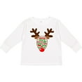thumbnail image 3 of Inktastic Christmas Reindeer Face with Names and Red Nose Boys or Girls Long Sleeve Toddler T-Shirt, 3 of 5