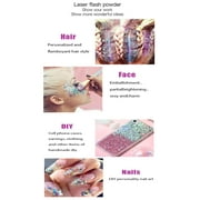 BEUKING Face Glitter Gel Mermaid Scale Gel, Holographic Chunky Glitter Gel for Body, Hair, Face, Nail, Eyeshadow, Long Lasting Liquid Glitter Cream, Fairy Costume Accessories Makeup for Women& Men