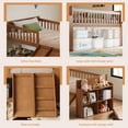 thumbnail image 5 of Harper & Bright Designs Low Loft Twin Bed with Slide & Ladder, Wooden Loft Bed Frame with Storage Shelf and Safety Guardrails for Boys and Girls, Walnut, 5 of 14