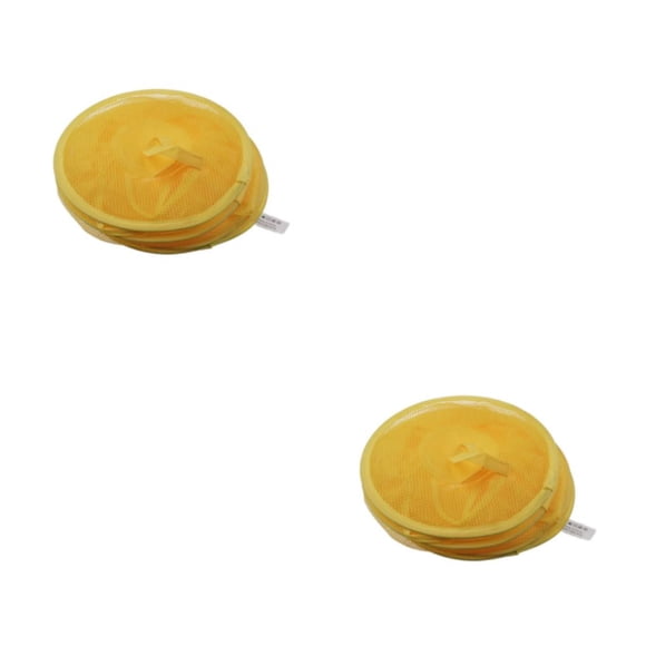 Toystoory Organizador plegable práctico y fácil de combinar para ahorrar espacio, cesta de almacenamiento colgante de malla para artículos Amarillo de cuatro capas 2piezas