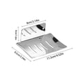 thumbnail image 3 of TIMIFIS Soap Holder Bathroom Average Daily Necessities Non Perforated Soap Box Rack Stainless Steel Soap Box Wall Mounted Toilet Soap Storage Rack Dry Soap Dispenser Toothbrush Holders, 3 of 7