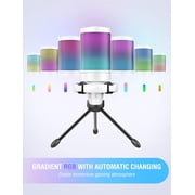 FIFINE A6V Gaming Microphone for PC Computer PS5 PS4 Laptop, USB Streaming Microphone with 192kHz High-Res, RGB, Condenser, Mute, Gain Control, White