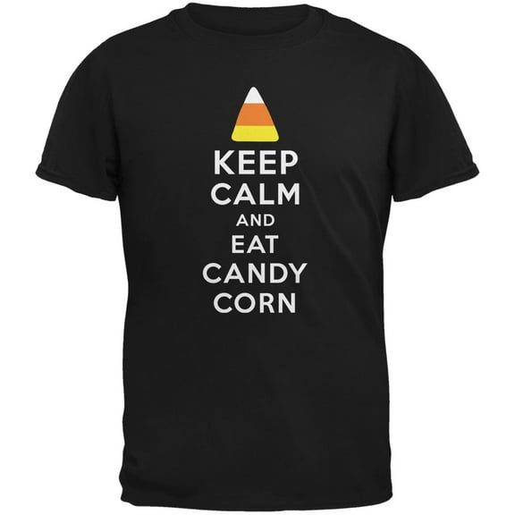 Old Glory Mens Halloween Keep Calm Candy Corn Short Sleeve Graphic T Shirt
