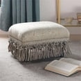 thumbnail image 2 of Fiona Repose-Pieds Décoratif Traditionnel Turquoise Beige Polyester, 2 of 8