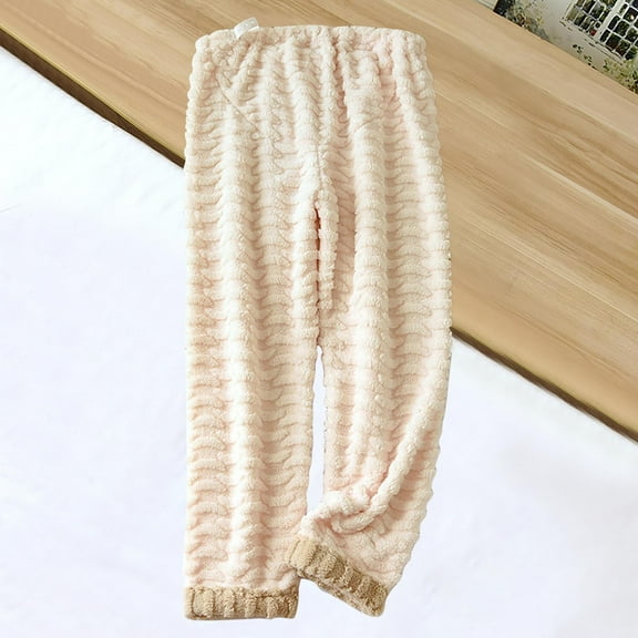 purcolt Women's Maternity Pajama Pants Over Bump Soft Warm Plush Sleep Pants Comfy Fuzzy Lounge Pants Coral Fleece Pajama Bottoms Sleepwear