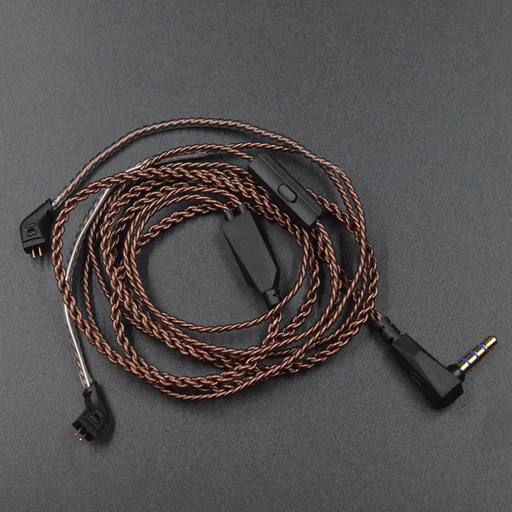 KZ ZS3 ZS5 ZS6 0.75mm 2 pin Upgrade High Purity OFC Replacement Earphones Cable for KZ Earphones ZS5 Brown Cable 
