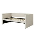 thumbnail image 4 of Dovelina Modern Style Twin Size Upholstered Daybed with Trundle for Guest Room, Small Bedroom, Study Room, Beige, 4 of 14
