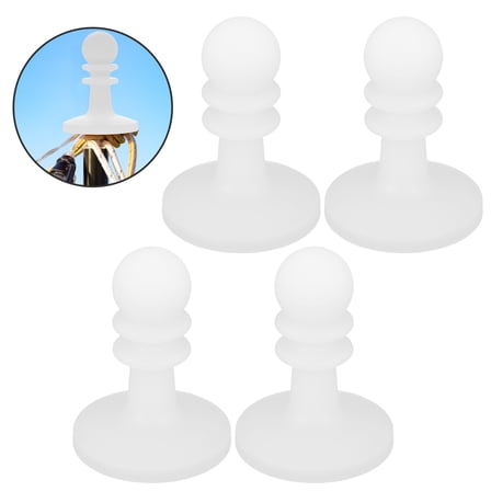 Luxshiny 4Pcs Camping Anti-Thunder Cap Tent Hat for Outdoor Activities White Glow-in-the-Dark 7x2in