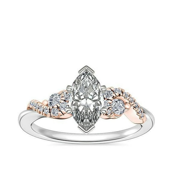 2.20 Ct Beautiful Marquise Cut Natural Diamond Solitaire Engagement Ring for Women (F-G/VS1) Solid 950 Platinum Size 7 by Diamond-Capitals