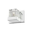 thumbnail image 5 of Z-Lite 468-1S Fallon 1 Light 6" Wide Ribbed Crystal Glass Bath Sconce - Chrome, 5 of 6