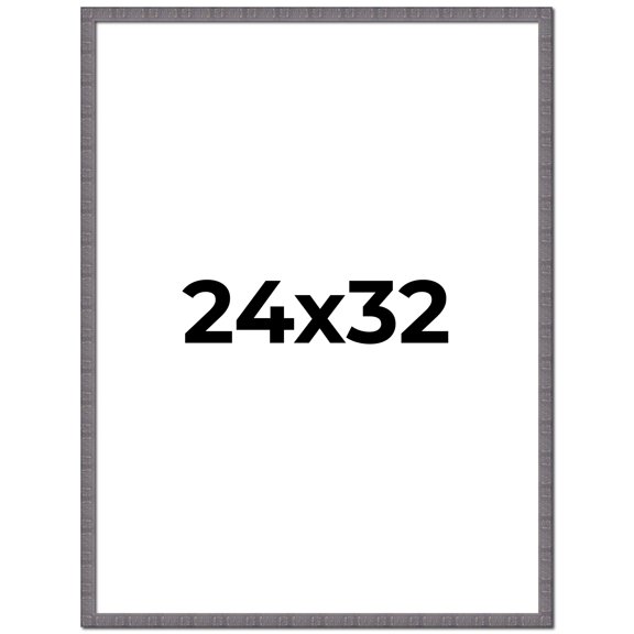 24x32 Frame Blue Kingsley Pewter Solid Wood Picture Frame Width 0.75 Inches |Interior Depth 0.5