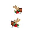 thumbnail image 3 of Women's Goldtone Glitter Antler Hair Clips, 2 Pieces, 3 of 4