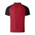 thumbnail image 5 of Homeyce Mens Henley Short Sleeve T-Shirt Crewneck Button Shirts Raglan Short Sleeve T Shirts Basic Casual Classic Tee Shirt,Red M, 5 of 5