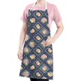 thumbnail image 5 of Pioneer Flower Floral Print Pattern Apron for Women and Men, Cotton Linen Waterproof with Pockets, Adjustable, 33x27 Inch for Kitchen, Gardening, BBQ, Salon, 5 of 6
