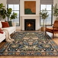 thumbnail image 4 of Kzaei 8'x10' Area Rug for Living Room, Vintage Boho Soft Low-Pile Living Room Rugs, Stain Resistant Botanical Non-Slip Carpet for Girls Bedroom, 4 of 7