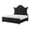 Black + Fabric + Wood + Glam + Luxury + Modern-1, variant on Luckynote 1pc King Panel Bed Tufted Headboard Luxurious Upholstery and Intricate Nailhead Trim Diamond-patterned Tufted Accent Modern Luxury Black