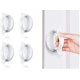 thumbnail image 1 of lote De 4 Poignes De Porte Blanches Autocollantes En Plastique Abs Pour Fentres, Portes, Penderies, Tiroirs Et Armoires, 1 of 5