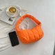 thumbnail image 3 of Bolsas de hombro para mujer Bolsa de compras de color sólido simple acolchado de tela (naranja) Tmvgtek Para Estrenar, 3 of 9