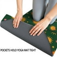 thumbnail image 3 of Dark Green Star Sun Pattern Hot Yoga Mat Towel Non Slip for Hot Yoga - Quick-Drying Yoga Mat Cover with 4 Corner Pockets with Travel Bag - Hot Yoga Towel Non Slip Grip Moisture Wicking Sweat 70"x26", 3 of 6