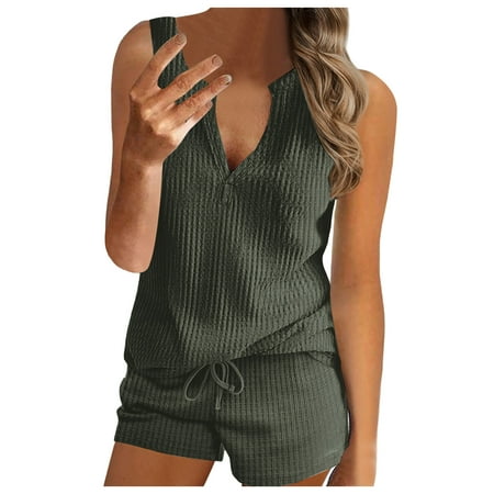 

Booker Womens Home Clothes Short Sleeved Silk Like Pajamas Womens Summer Multicolor Suit