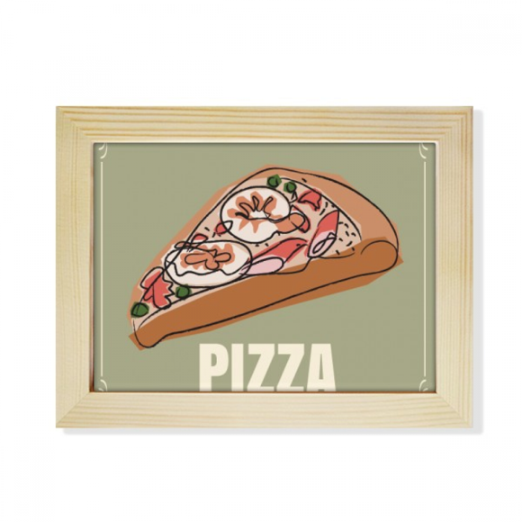 Slice Of Pizza Italy Sea Foods Desktop Photo Frame Picture Art Decoration Painting 6x8 inch
