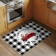 thumbnail image 3 of Christmas Bathroom Rug Washable 2x3 Entryway Rug Non Slip Black Plaid Xmas Truck Gnomes Snowflake Front Door Mat Low Pile Indoor Doormat Throw Floor Carpet for Kitchen Bedroom Entrance, 3 of 8