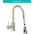 thumbnail image 5 of FrostHike Pull Down Faucet Head Replacement with 9 Adapters Compatible with Moen Delta Faucet Head, 3 Function Kitchen Sink Faucet Sprayer Head, Brushed Nickel Finish Kitchen Faucet Head, 5 of 5