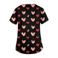 thumbnail image 5 of Womens Valentine's Day Scrub Tops Funny Love Heart Printed V-Neck Medical Shirt Tops Valentine's Day Scrubs Tops Working Nurse Uniforms with Pockets, 5 of 5