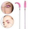 thumbnail image 2 of Dsseng 100 Pcs Crystal Mascara Wands Disposable Eyelash Eyebrow Spoolie Brush for Makeup Eyelash Extensions (Pink), 2 of 6