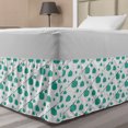 thumbnail image 1 of Bird on a Wire Bed Skirt, Graphic of Irregular Clouds and Avian Animals, Elastic Bedskirt Dust Ruffle Wrap Around for Bedding Decor, 4 Sizes, Seafoam Reseda Green, by Ambesonne, 1 of 2