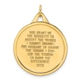 thumbnail image 4 of FJC Finejewelers 14 kt Yellow Gold Polished and Satin Solid Praying Hands Disc Charm 30 x 23 mm, 4 of 6