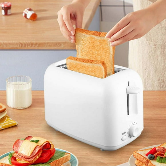 SDNall Retro Toaster 2 With 6 Functions Stainless Steel Features Removable Crumb Tray Under Base Cord Storage White