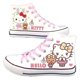 thumbnail image 5 of 2024 Anime Sanrio Hello Kitty nuevo patrón de gato de dibujos animados zapatos de lona estampados estilo 2D zapatillas de deporte versátiles de moda para mujeres,Pattern White Cat 2,39, 5 of 10