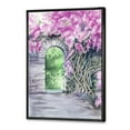 thumbnail image 3 of Designart 'Blossoming Purple Wisteria Garden Over The Wall' Traditional Framed Canvas Wall Art Print, 3 of 5
